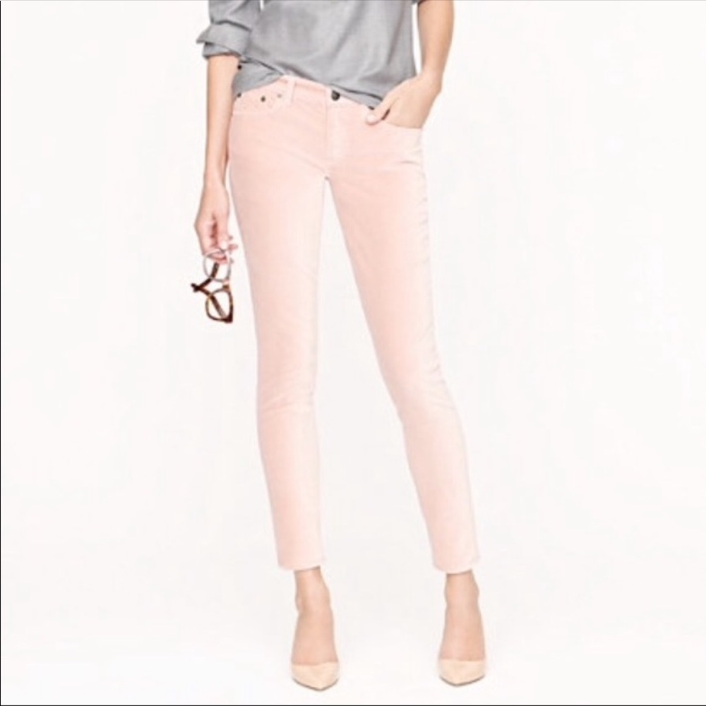 Jcrew toothpick velvet pants